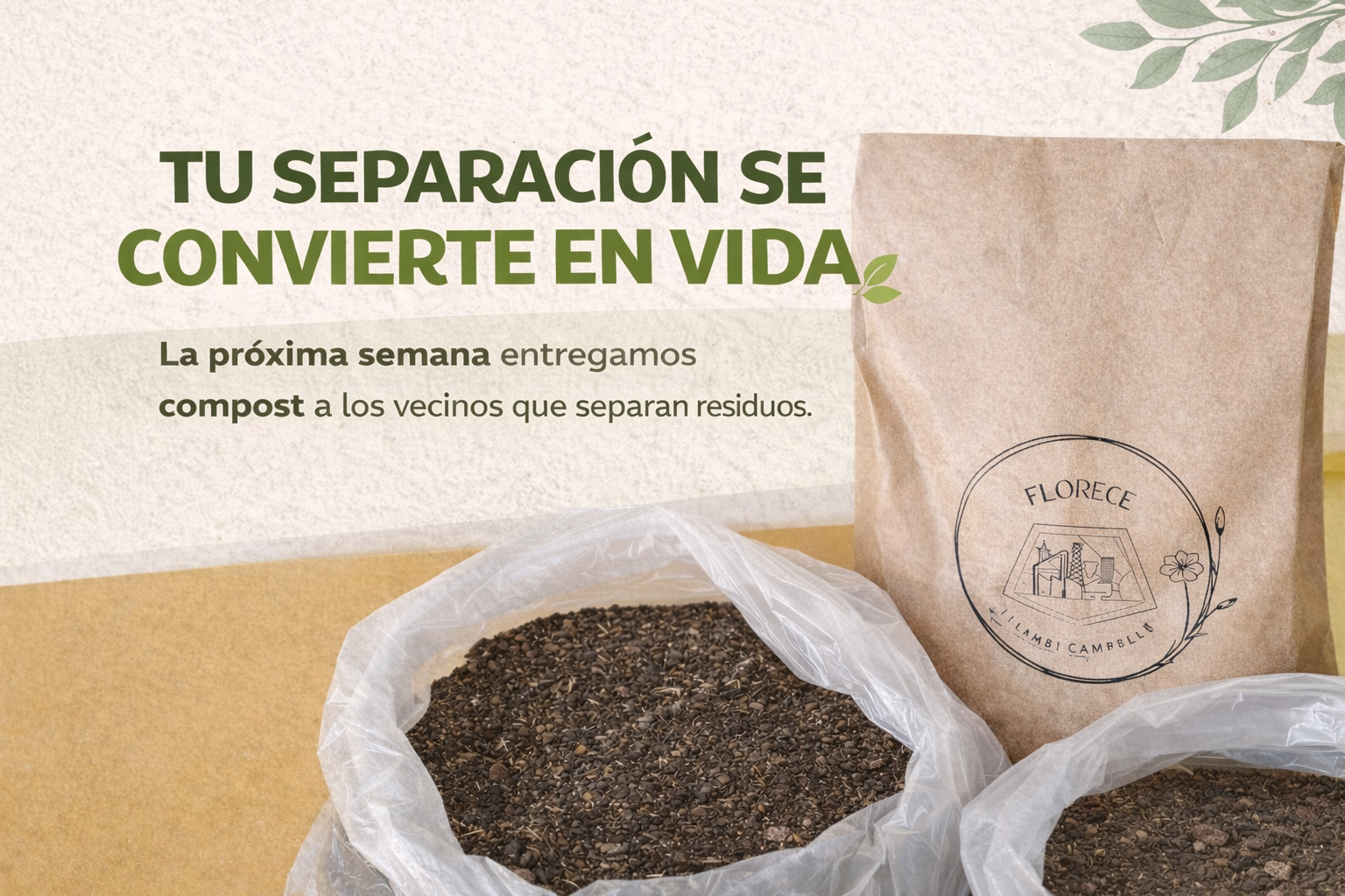 Llambi Campbell entregará compost a más de 200 familias que separan residuos